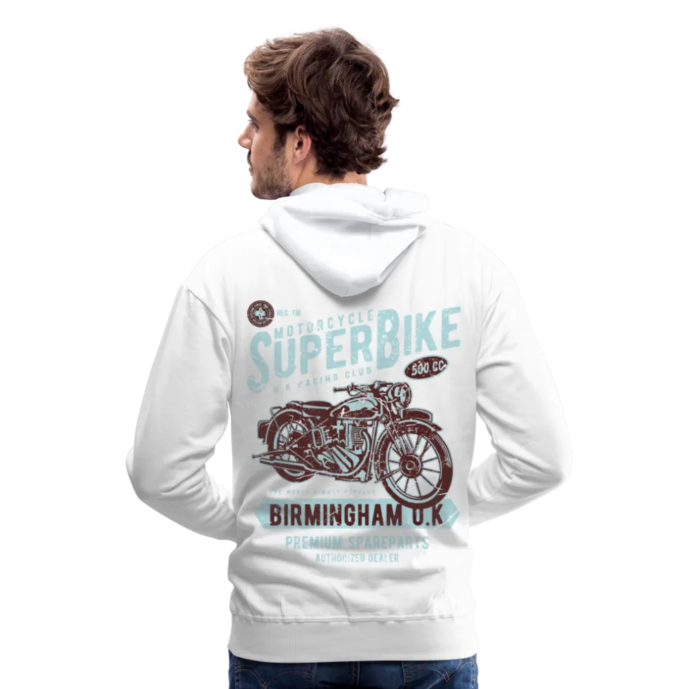 Super Bike Motorcycle Hoodie - Black Fleece Zip-Up