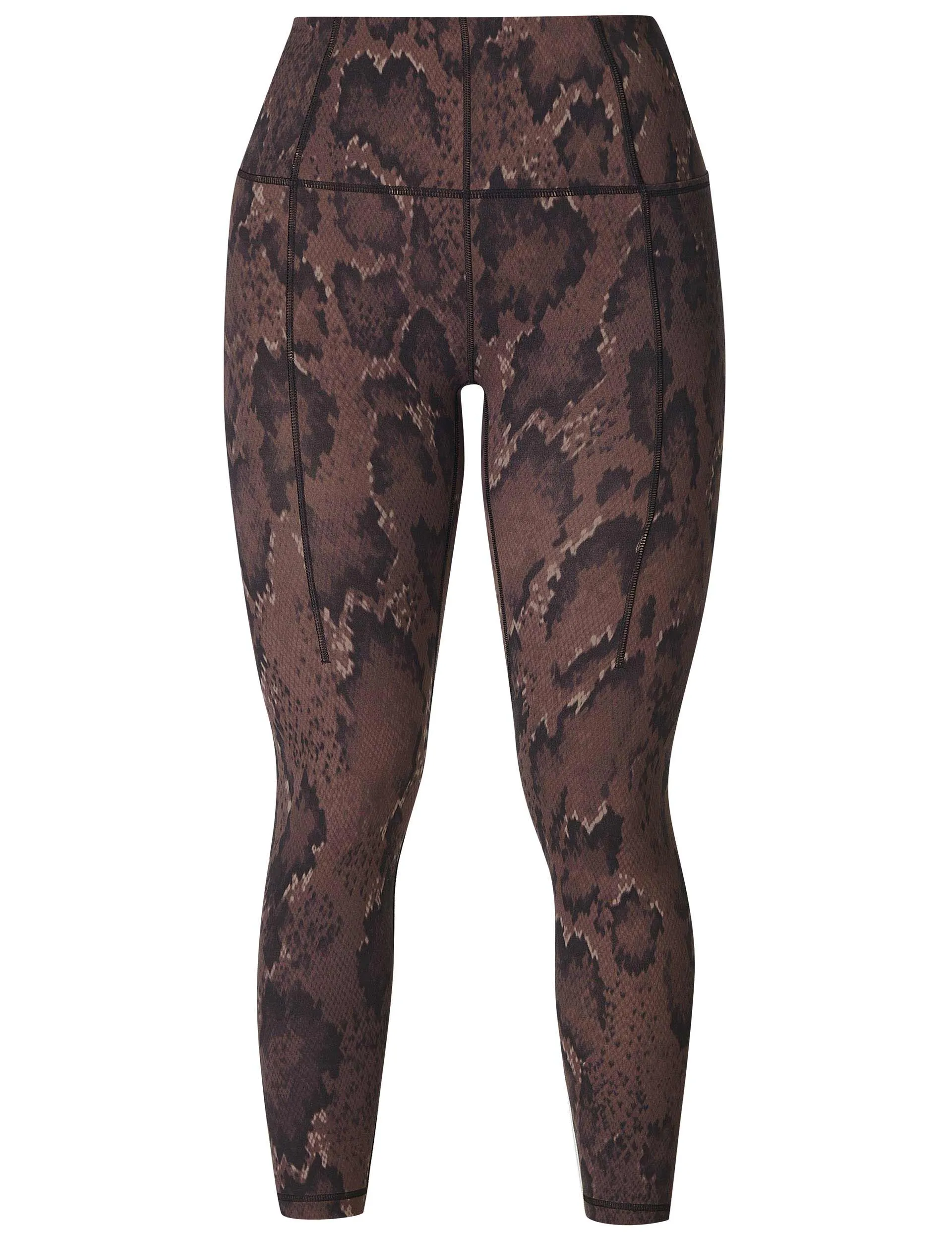 Super Soft 7/8 Yoga Leggings - Brown Python Print