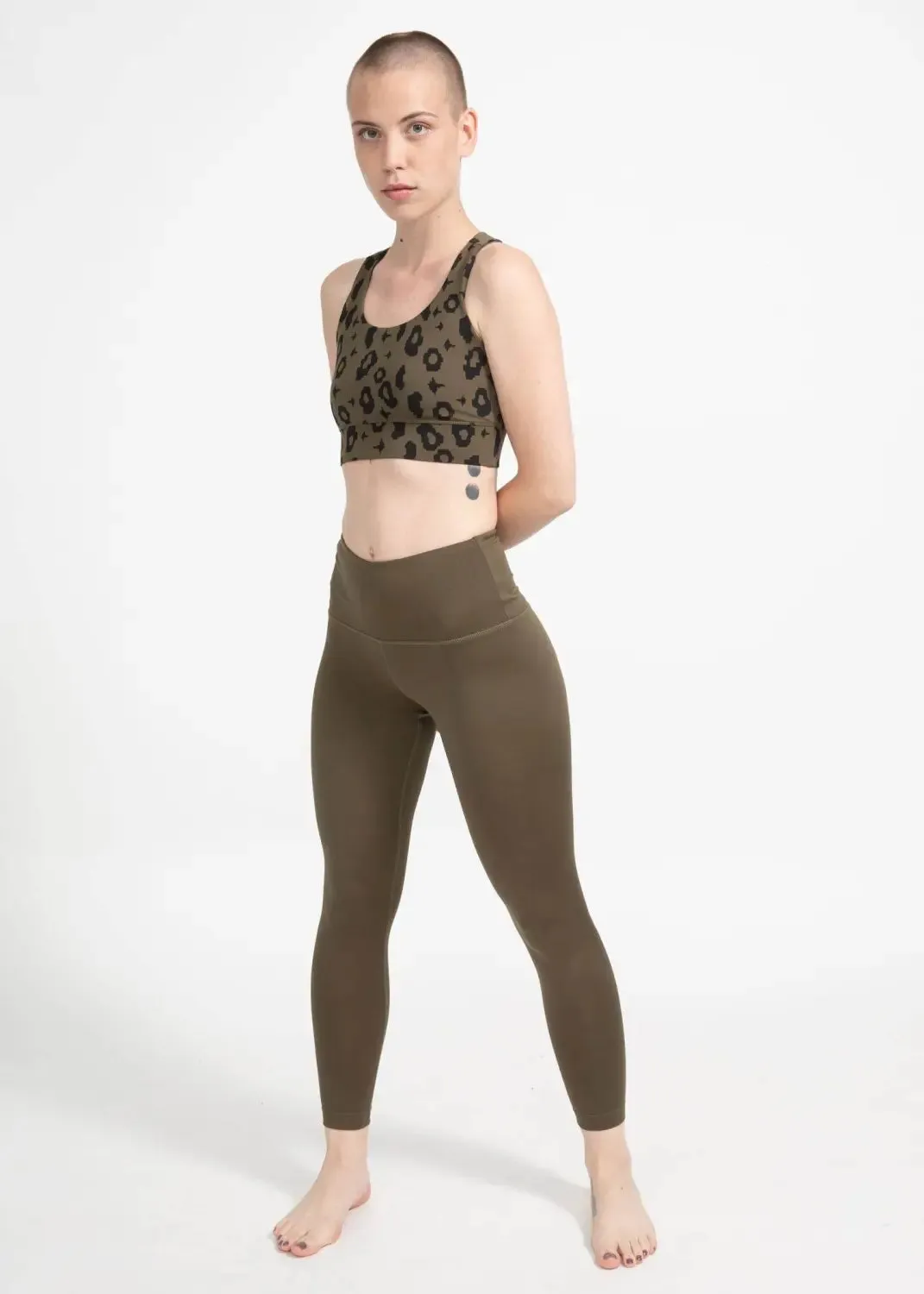 Surf & Yoga Leggings in Green Moss