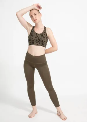 Surf & Yoga Leggings in Green Moss