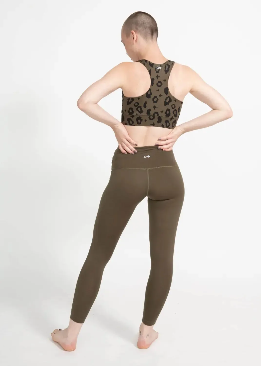 Surf & Yoga Leggings in Green Moss