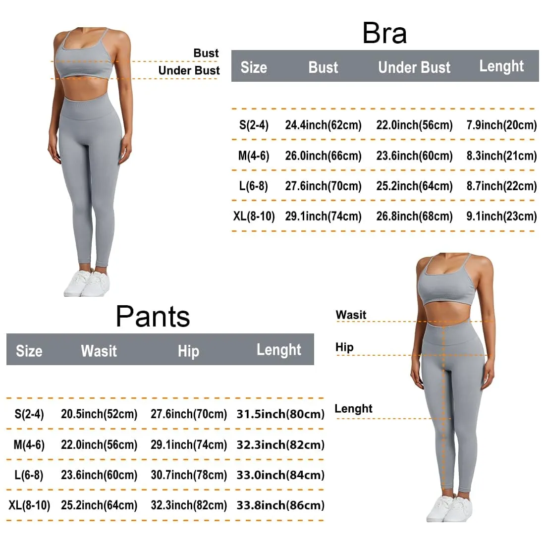 SUUKSESS Women Seamless 2 piece Workout Sets Strappy Padded Sports Bra Booty High Waisted Leggings Outfits (Blue)
