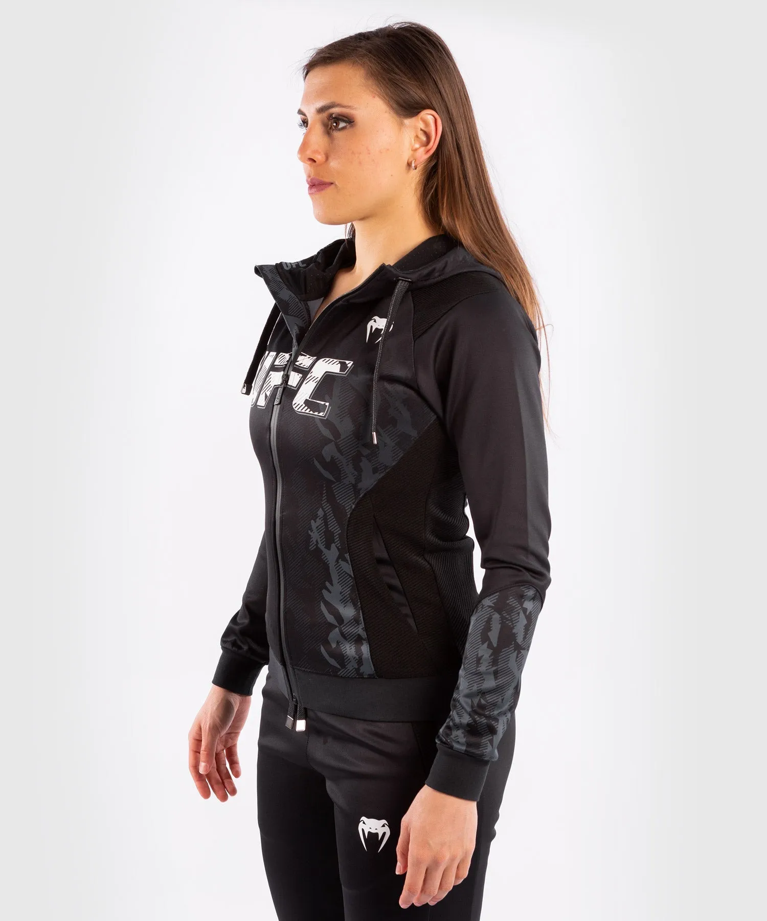 Sweatshirt Zippé Femme UFC Venum Authentic Fight Week - Noir