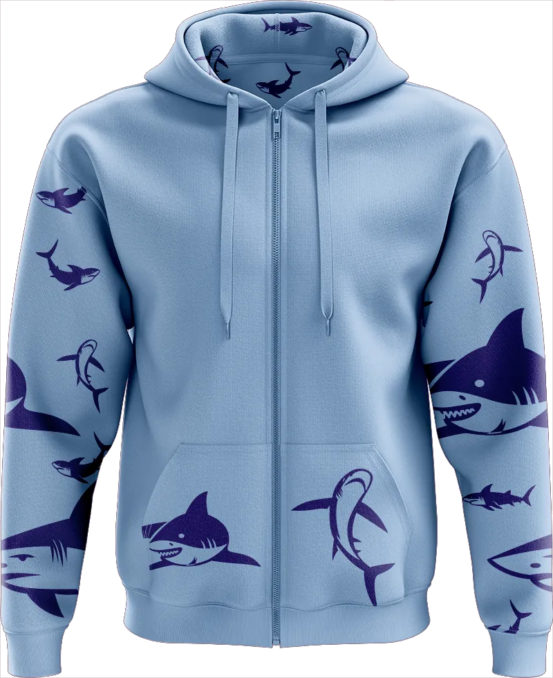 Swim with Sharks Full Zip Hoodies Jacket