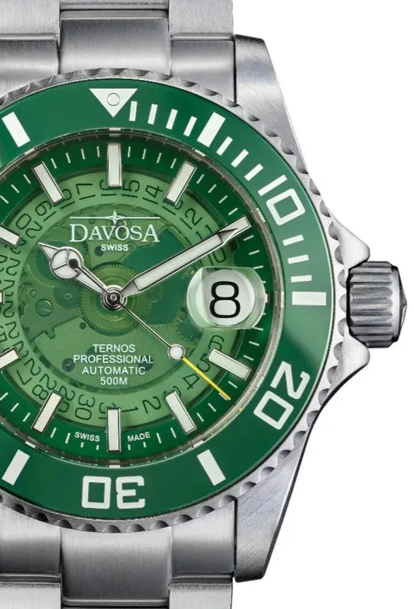 Ternos Professional Auto Nebulous 500m Green Diving Watch 16153570 Holiday package