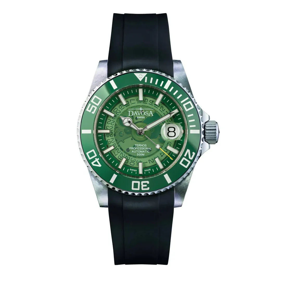 Ternos Professional Auto Nebulous 500m Green Diving Watch 16153570 Holiday package