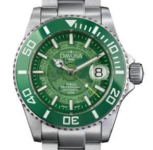 Ternos Professional Auto Nebulous 500m Green Diving Watch 16153570 Holiday package