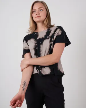 the crop tee - black cloud wash