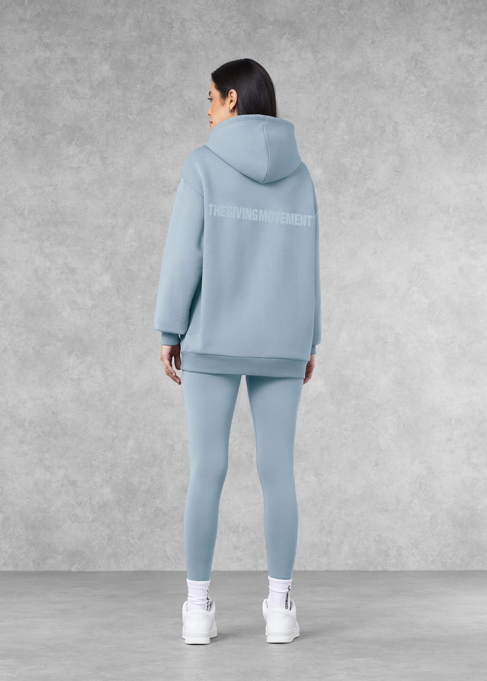 THE GIVING MOVEMENT COTTON OVERSIZED ZIP HOODIE