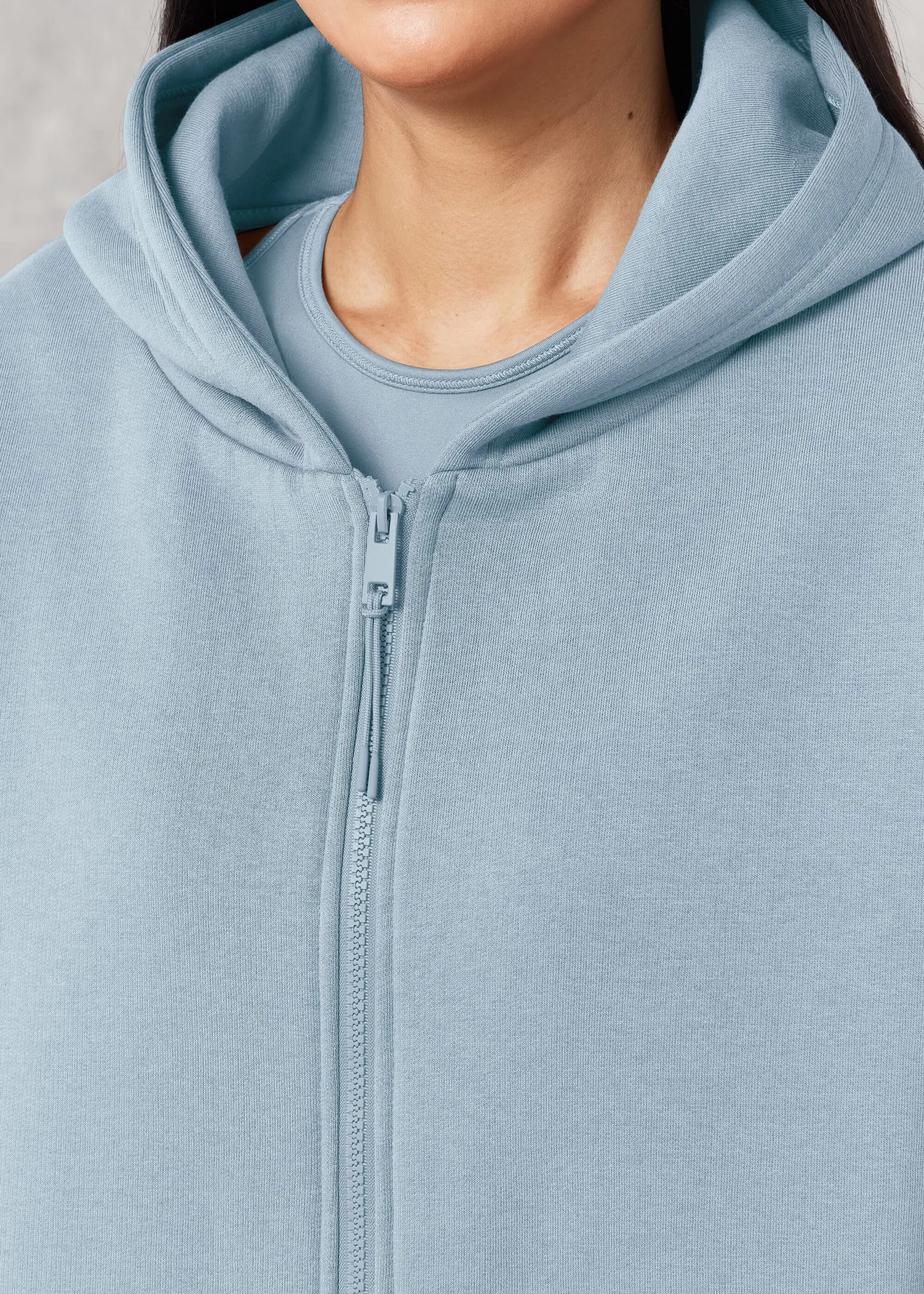 THE GIVING MOVEMENT COTTON OVERSIZED ZIP HOODIE