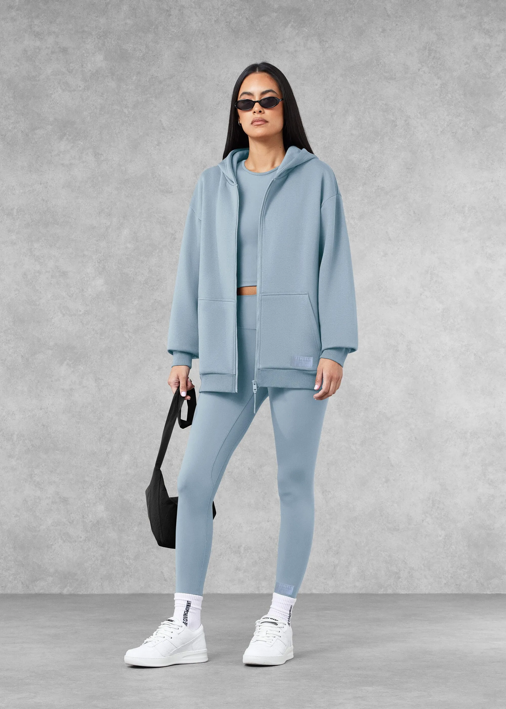 THE GIVING MOVEMENT COTTON OVERSIZED ZIP HOODIE