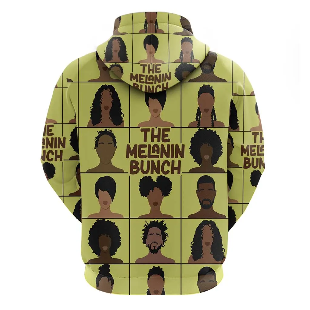 The Melanin Bunch African Zip Hoodie Afro Black People DT03