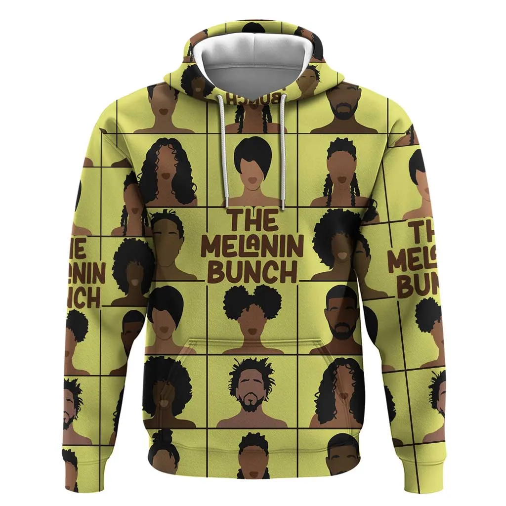 The Melanin Bunch African Zip Hoodie Afro Black People DT03
