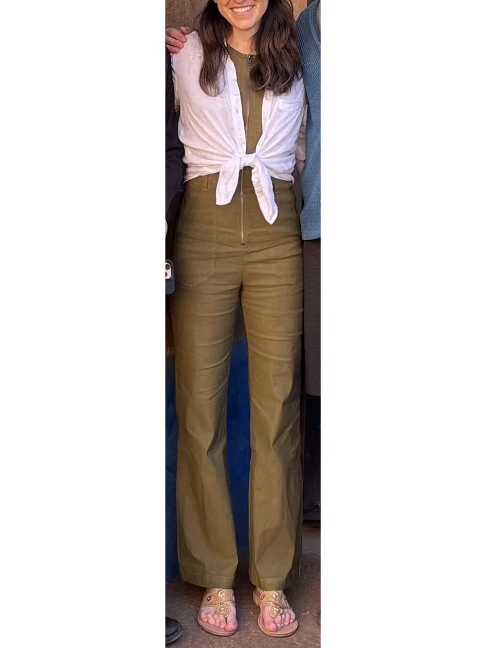 The Naomi Workwear Jumpsuit by Maeve in Olive