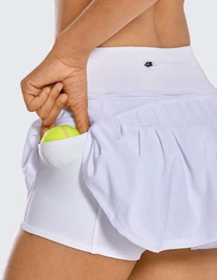 Tiktok Hot Sell Popular Women's Sports Tennis Golf Skirt Pants Pleated Shorts Back Waist Pocket Zipper Plus Size Skirt Pants