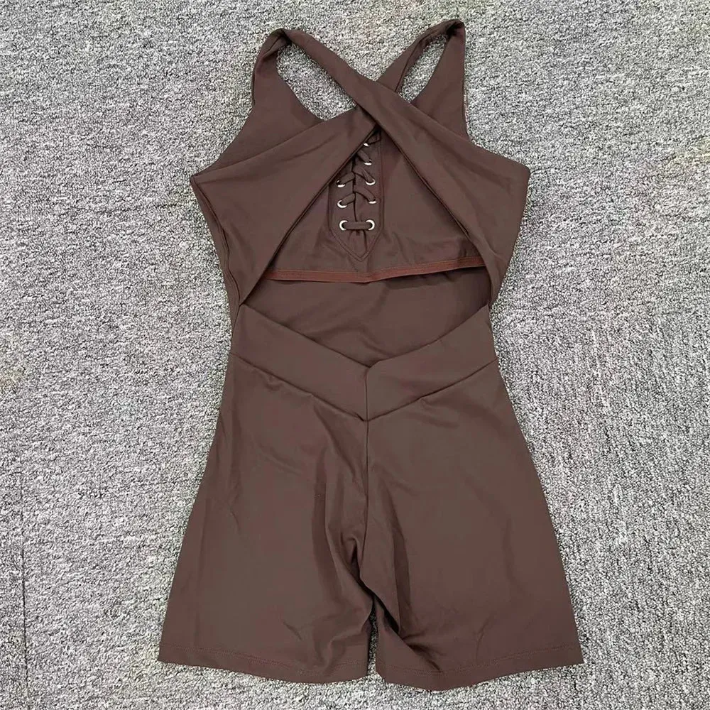 Trixi - Lycra Padded Hip Lifting Squat One Piece Jumpsuit - 5 colours