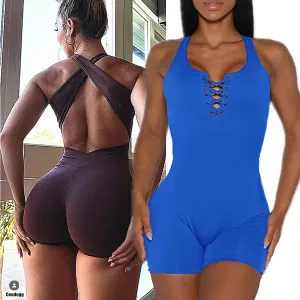 Trixi - Lycra Padded Hip Lifting Squat One Piece Jumpsuit - 5 colours