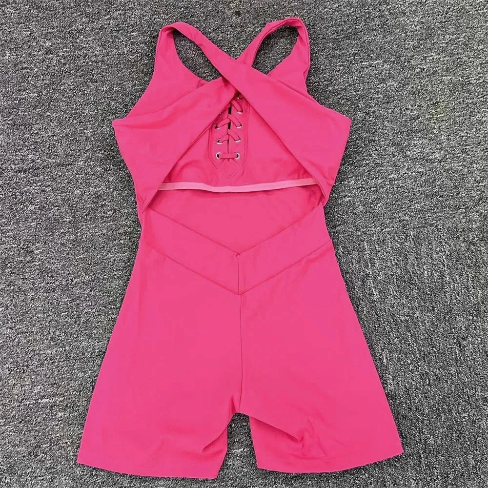 Trixi - Lycra Padded Hip Lifting Squat One Piece Jumpsuit - 5 colours