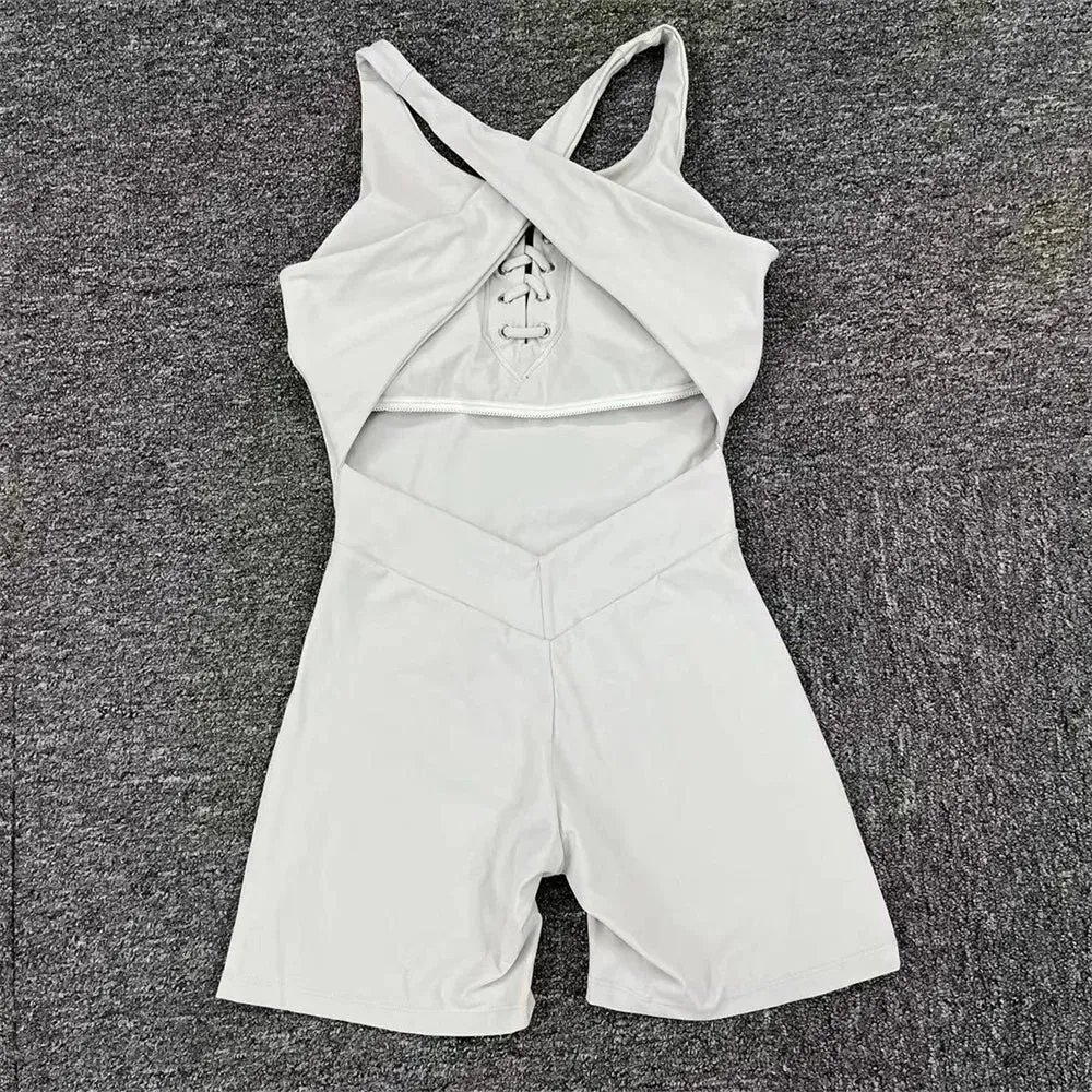 Trixi - Lycra Padded Hip Lifting Squat One Piece Jumpsuit - 5 colours