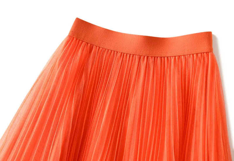 Tulle Maxi Skirt – Boho Summer A-Line Style
