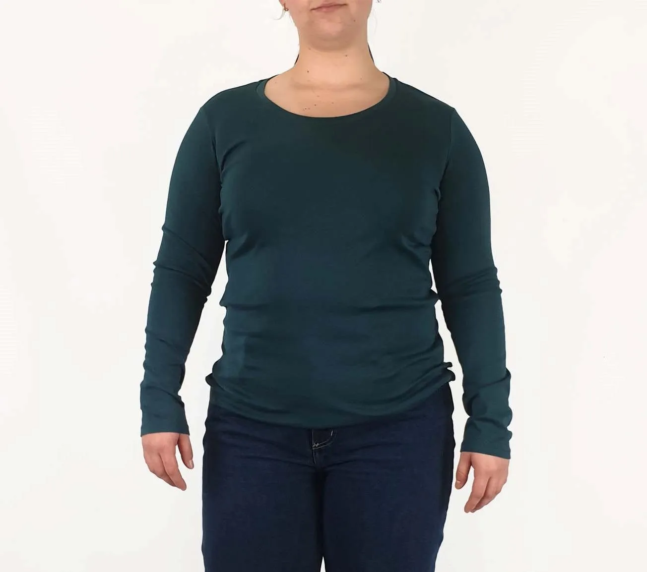 Uniqlo green long sleeve top size XL (best fits 14)