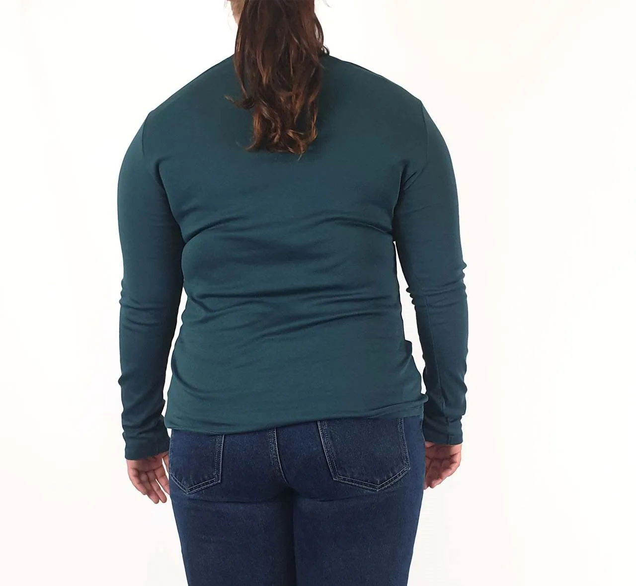 Uniqlo green long sleeve top size XL (best fits 14)