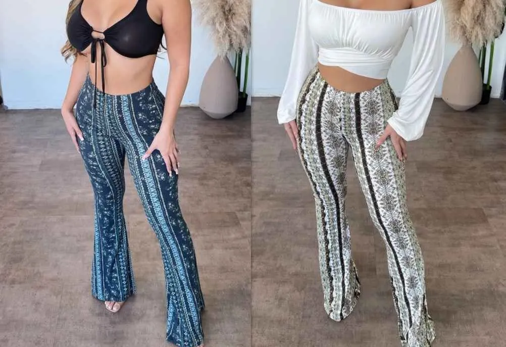Urbane Boujee Women's Yoga Pants - High Elastic Printed Slim Fit Trousers for Gym & Street - Sizes S-XXXL