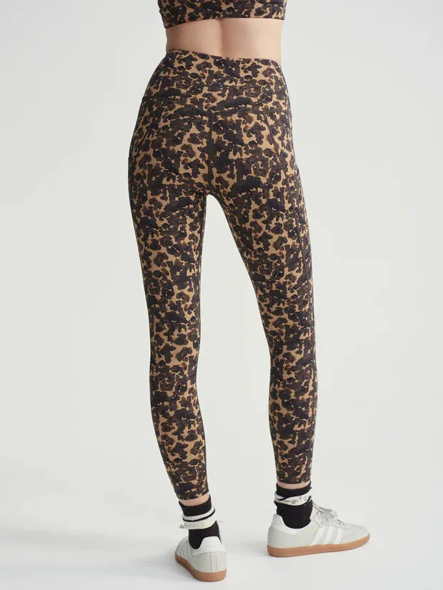 Varley | Form High Pocket Legging 25" {Cocoa Block Floral}