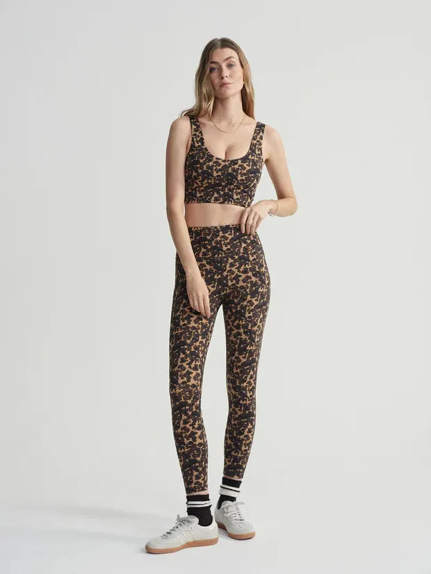 Varley | Form High Pocket Legging 25" {Cocoa Block Floral}
