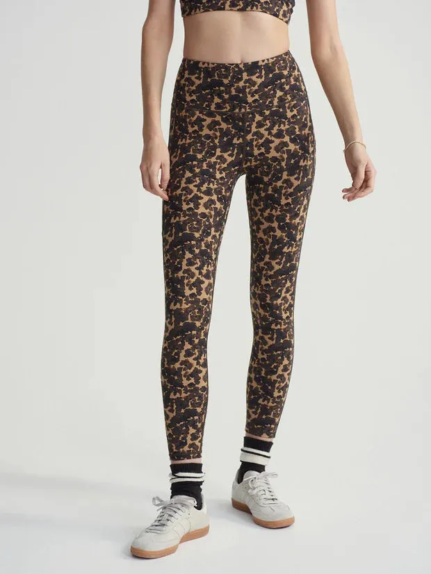 Varley | Form High Pocket Legging 25" {Cocoa Block Floral}