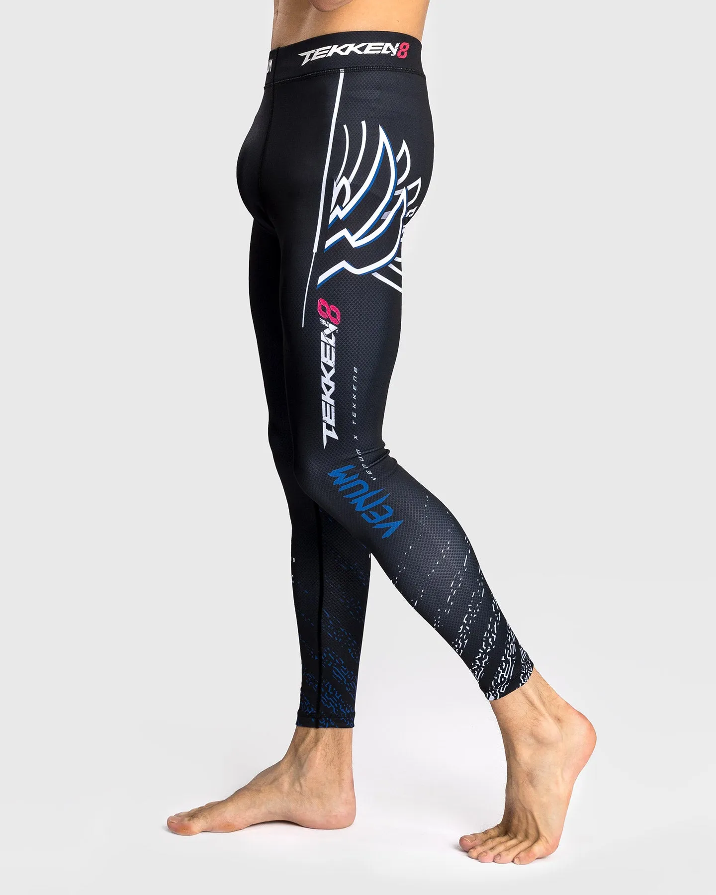 Venum x TEKKEN 8 - Jin Kazama Spats - Blau/Schwarz/Weiß