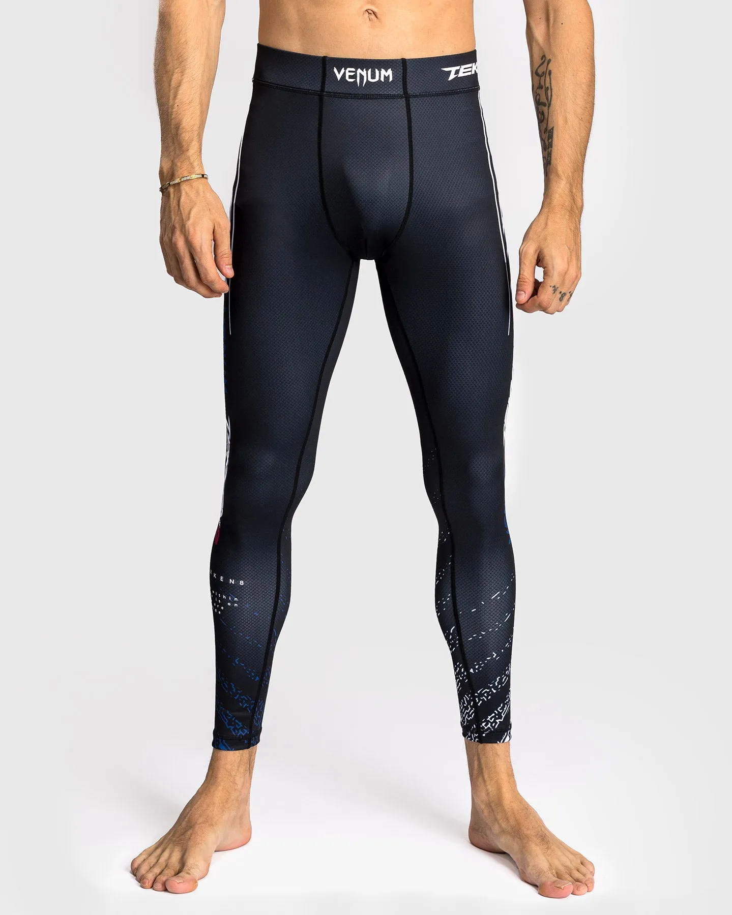 Venum x TEKKEN 8 - Jin Kazama Spats - Blau/Schwarz/Weiß