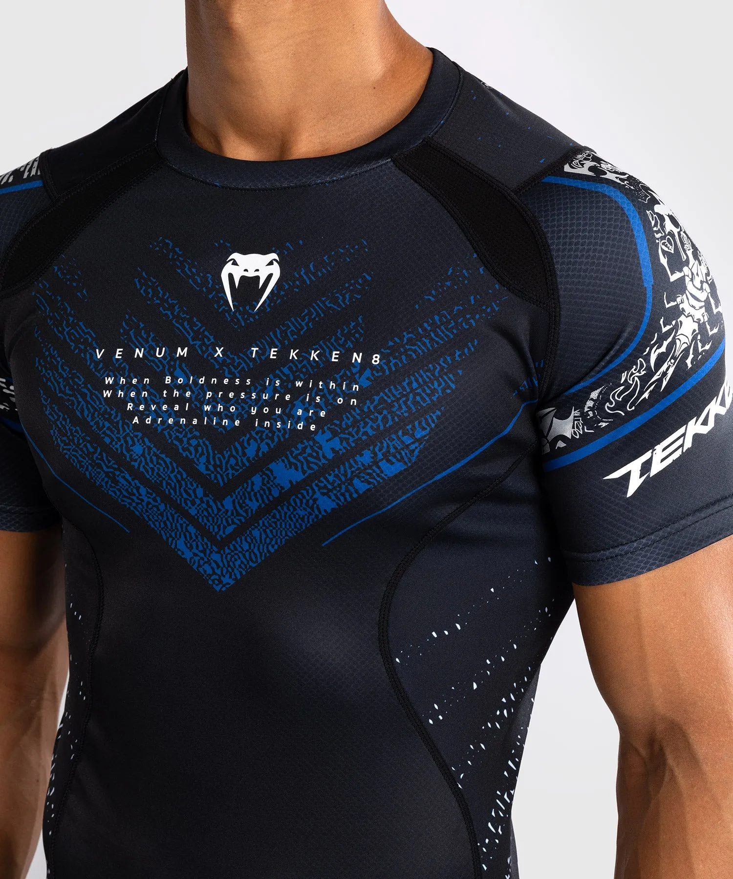 Venum x TEKKEN 8 - Paul Phoenix Rashguard - Schwarz/Blau