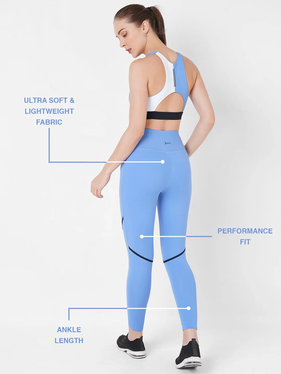 Vista Blue Performance High Rise Leggings