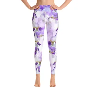 Watercolor Irises - Yoga Leggings