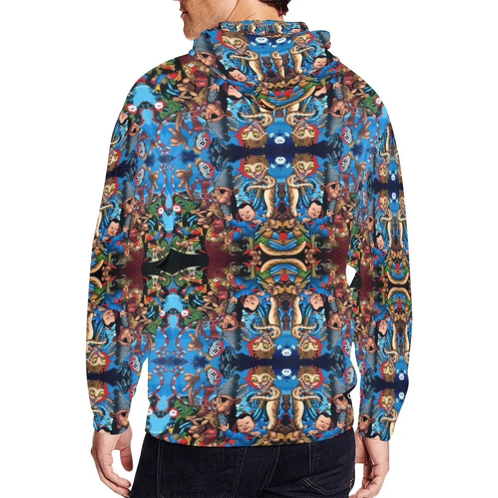 When Tigers Smoke Pipes Men's Full Zip Hoodie