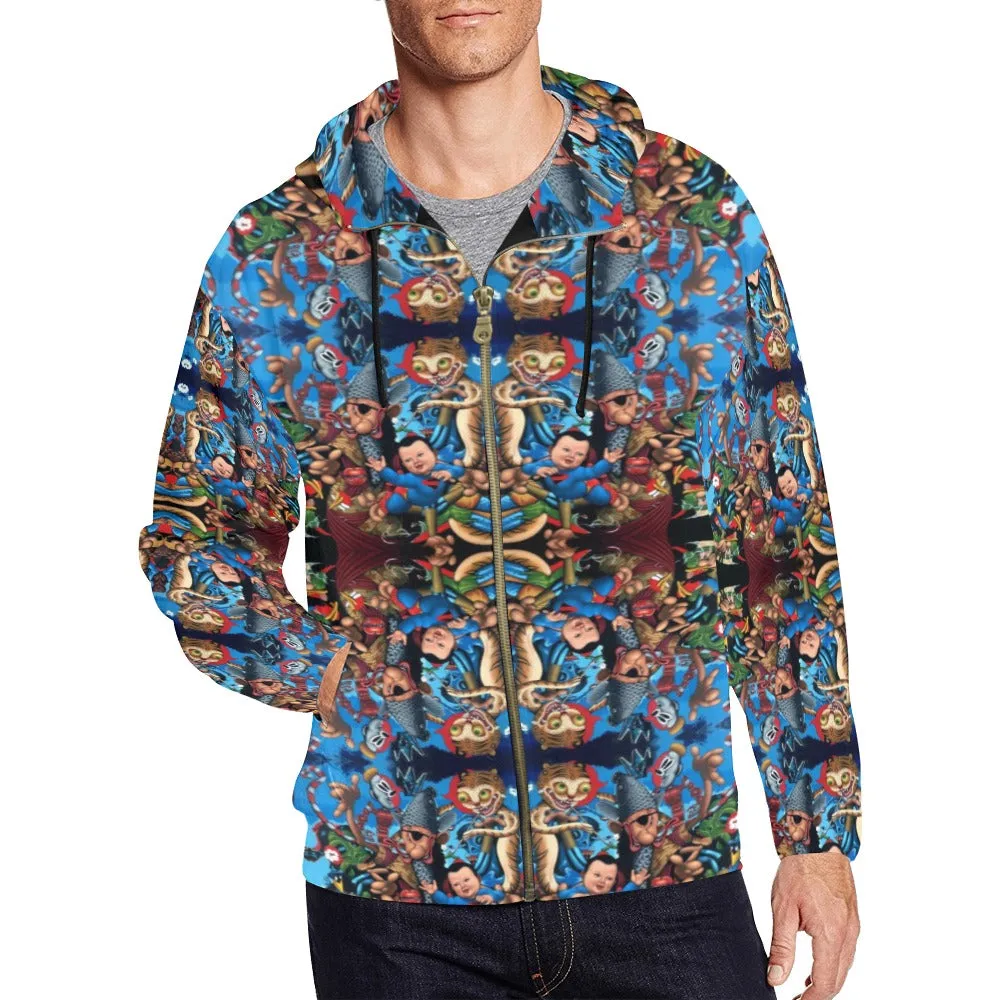 When Tigers Smoke Pipes Men's Full Zip Hoodie