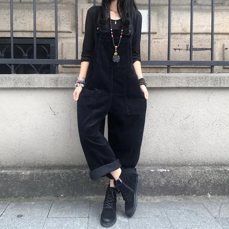 Wide Leg Corduroy Jumpsuits
