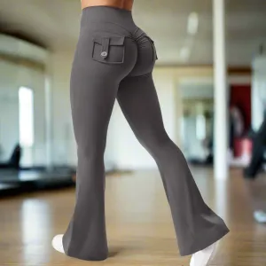 Wide Leg Yoga Leggings with Pockets