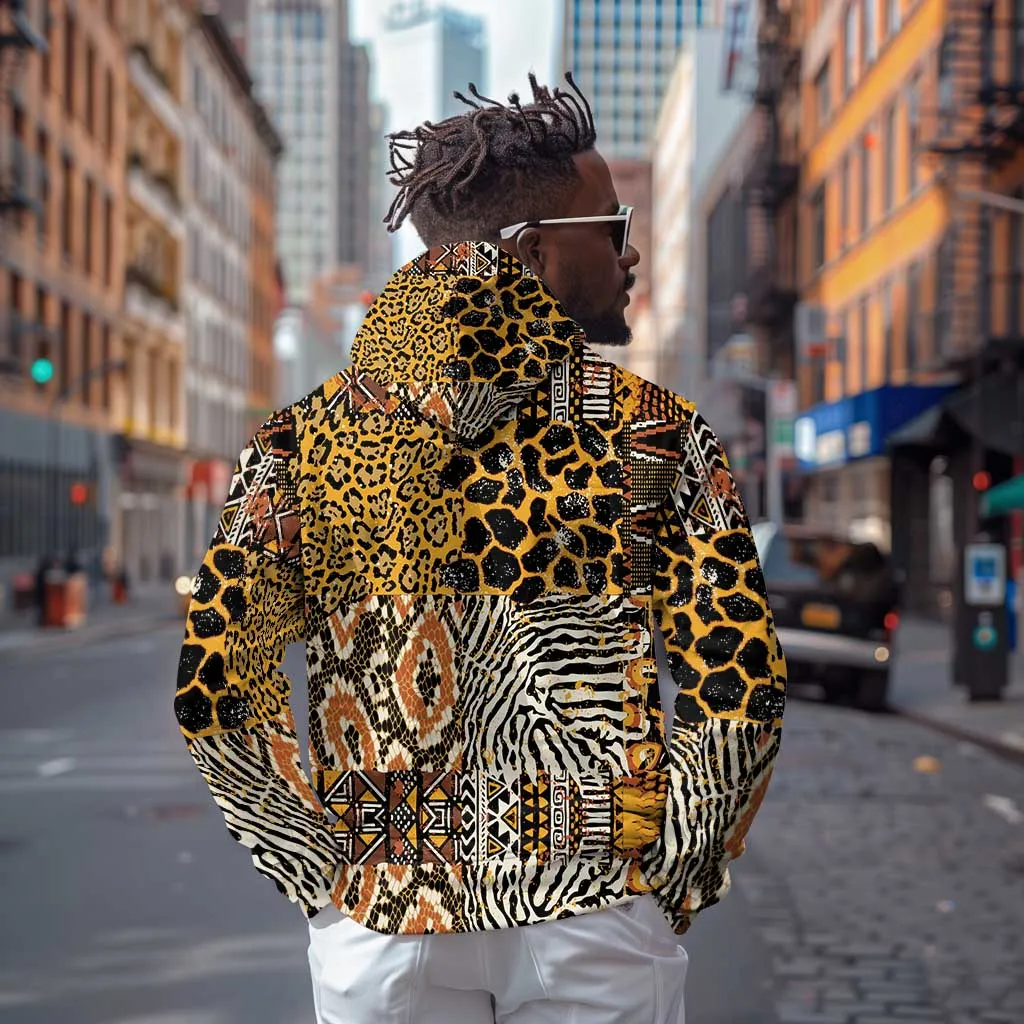 Wild Animal Skins Zip Hoodie African Tribal Pattern LT15