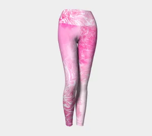 Wings Like Eagles Pink - Yoga Leggings