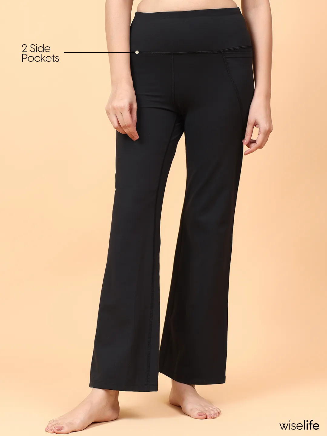 Wise Active Flare Pants (Black)