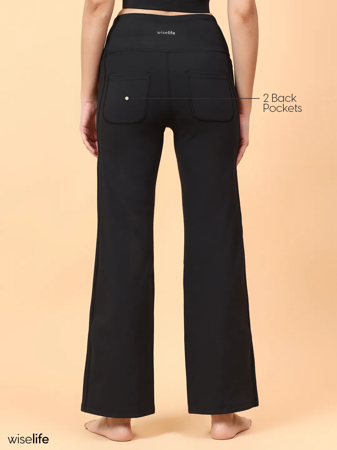 Wise Active Flare Pants (Black)