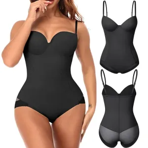 Women Slimming Bodysuits One-piece Shapewear Tops Tummy Control Body Shaper Seamless Built-in Bra Camisole Jumpsuits