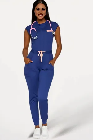 Women's 12 Pockets Jogger Style Jumpsuit
