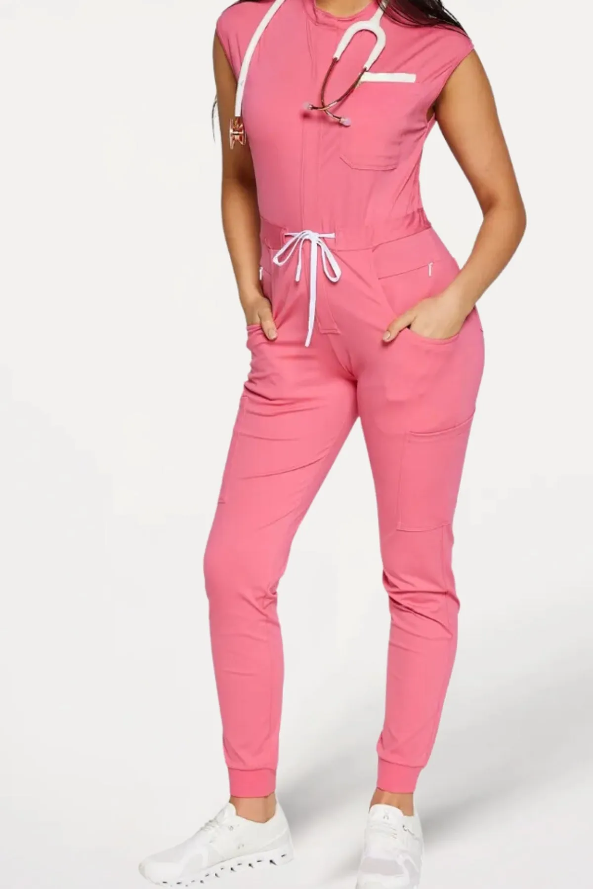Women's 12 Pockets Jogger Style Jumpsuit