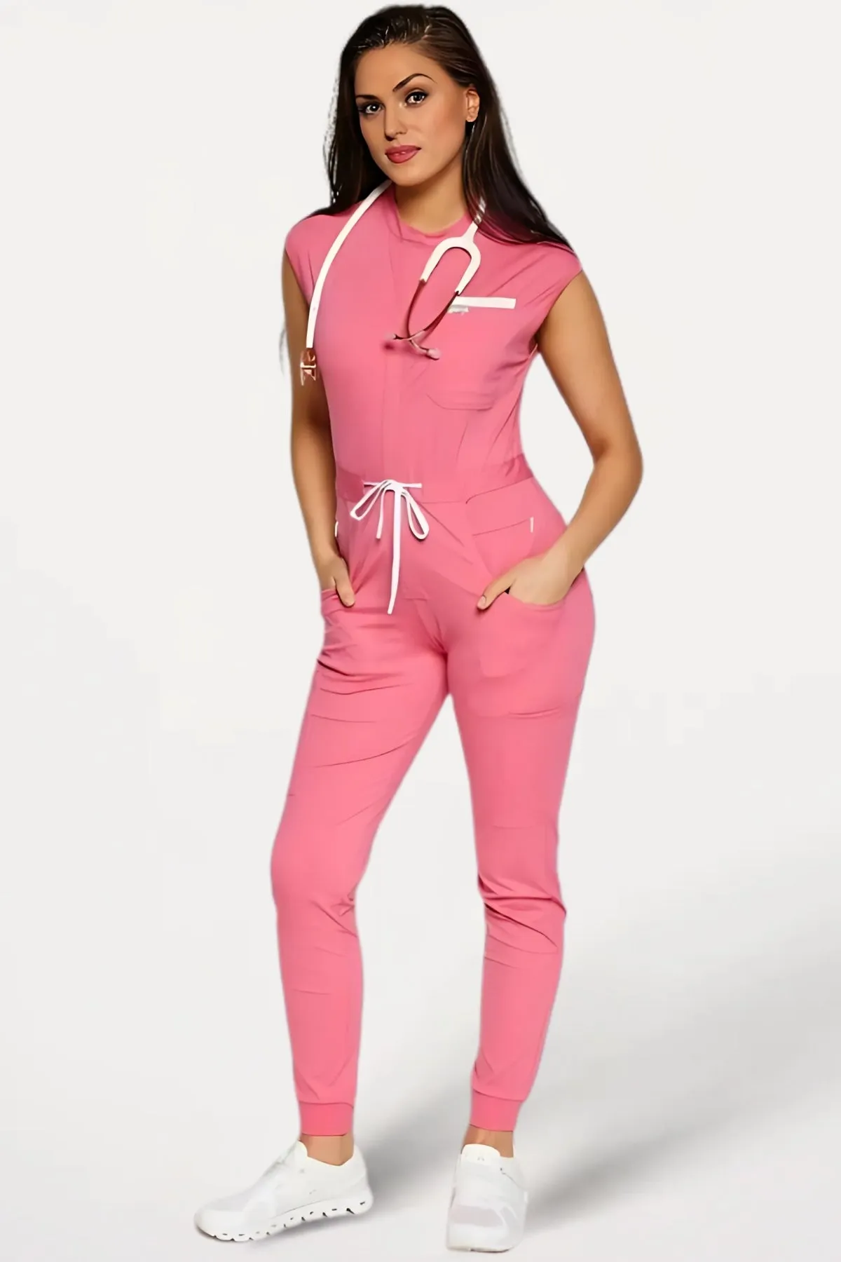 Women's 12 Pockets Jogger Style Jumpsuit