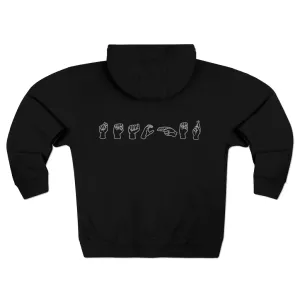 Women's American Sign Language "Teacher" Full Zip Hoodie