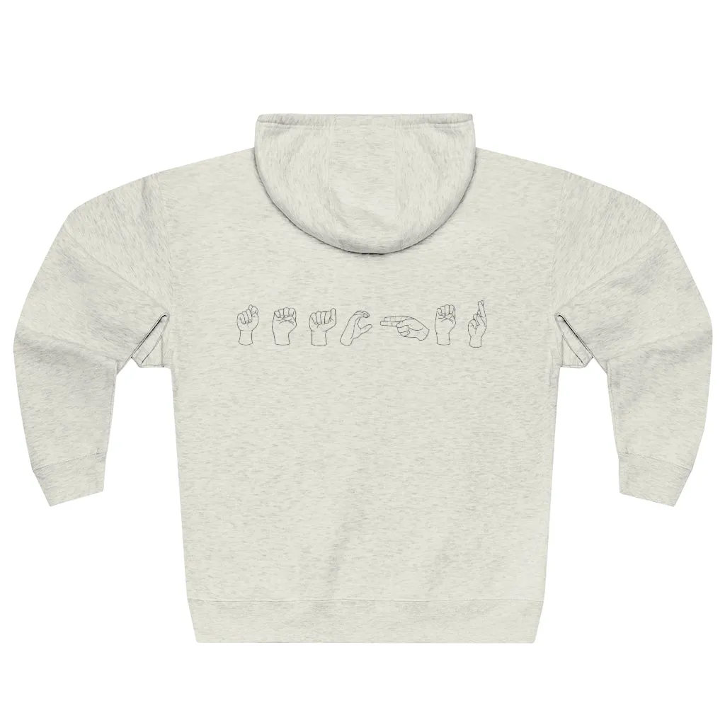 Women's American Sign Language "Teacher" Full Zip Hoodie