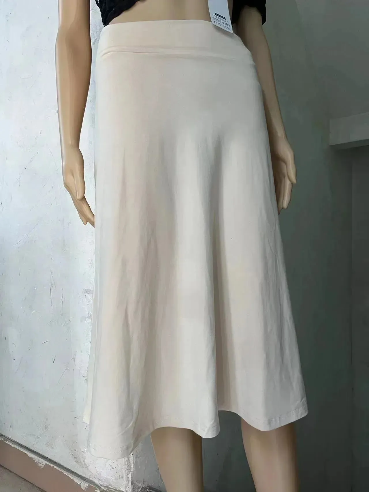 Women's casual High Waist flared Midi Skirt